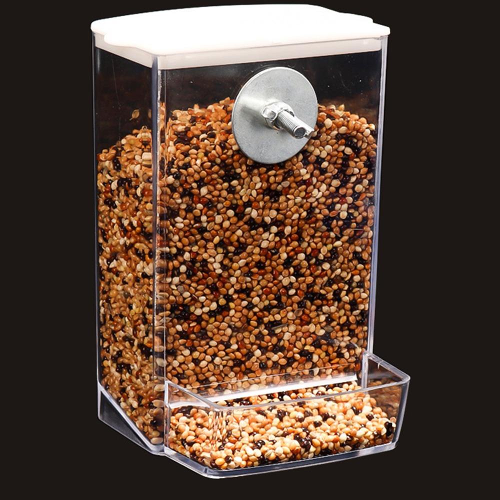 Пластиковый дозатор корма для птиц, большая емкость, кормушка для попугаев, кормушка для птиц, маленькая и средняя