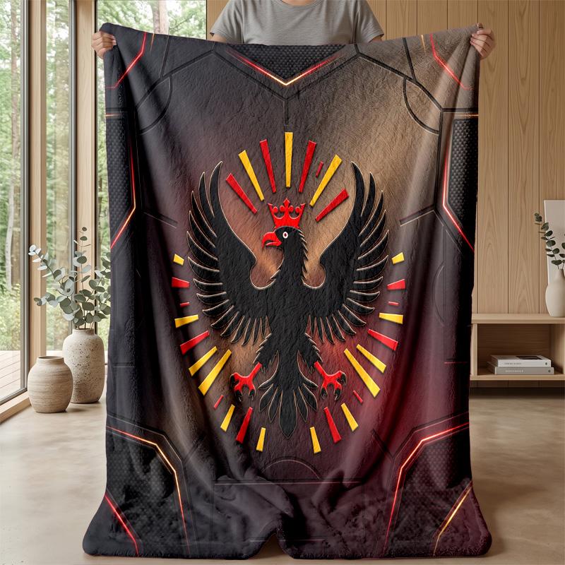 Belgium Football Printed Flannel Blanket Skin Friendly Warm Decorative Throw for Indoor Couch Bed Daily Use