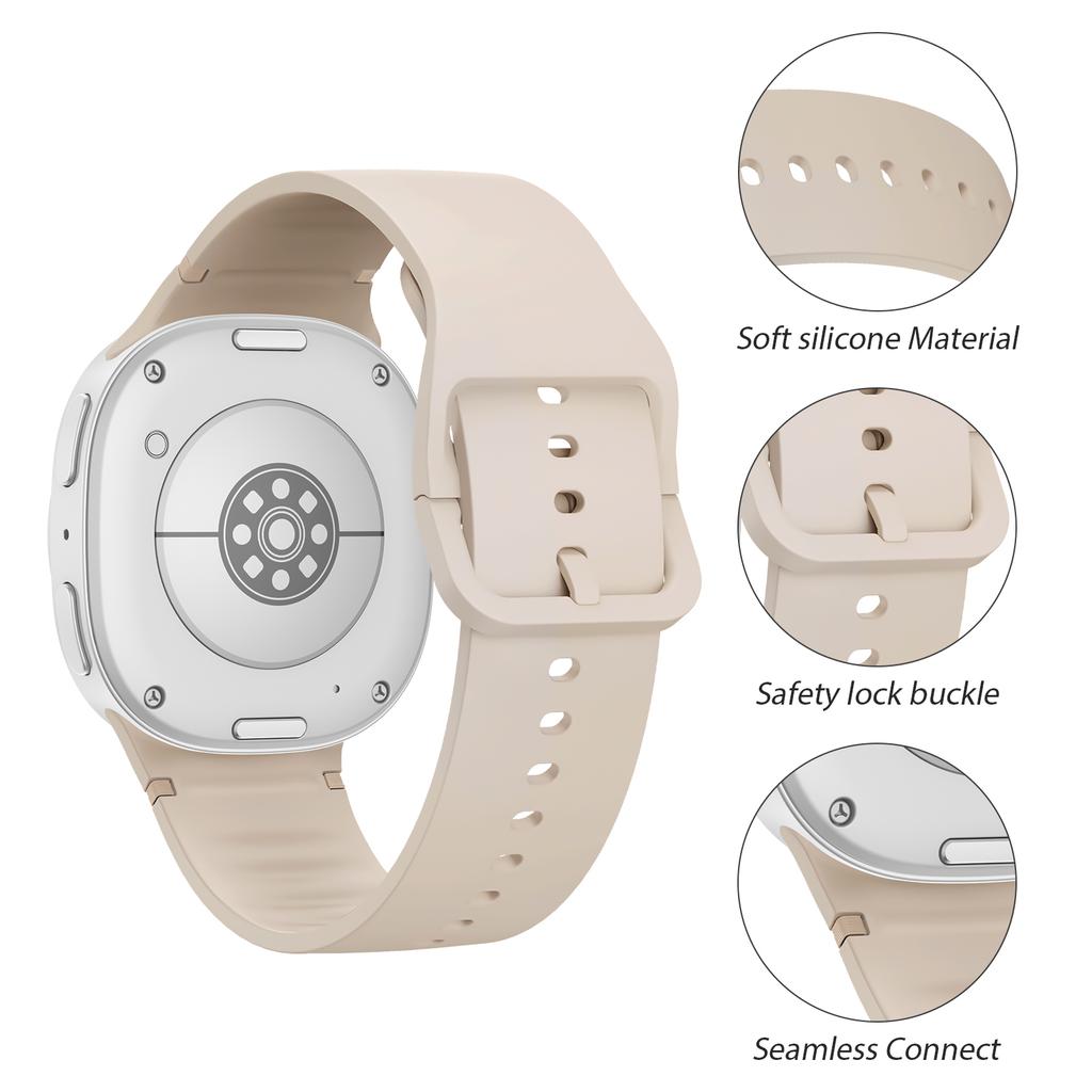 Спортивный силиконовый ремешок для Samsung Galaxy Watch 8 Ремешок 44 мм 40 мм Аксессуары correa pulseira Браслет Galaxy Watch 8 classic 46 мм