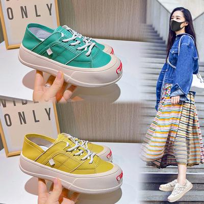 Туфли Smile на толстой подошве, весна 2025, новые туфли, женские, универсальные, повседневные, из двух видов кожи, маленькие белые туфли, женские туфли из натуральной кожи