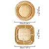 3Pcs/Set Bamboo Round Storage Tray Fruit Handwoven Vegetable Container Cake Plate Basket Kitchen