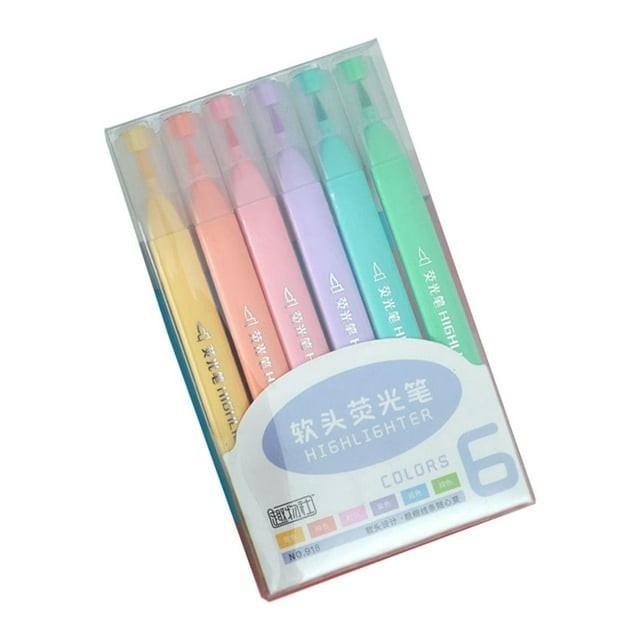 Soft Head Highlighter Pen Set, Quick Drying Pen, Painting Pen, 6-pack Set 1ml