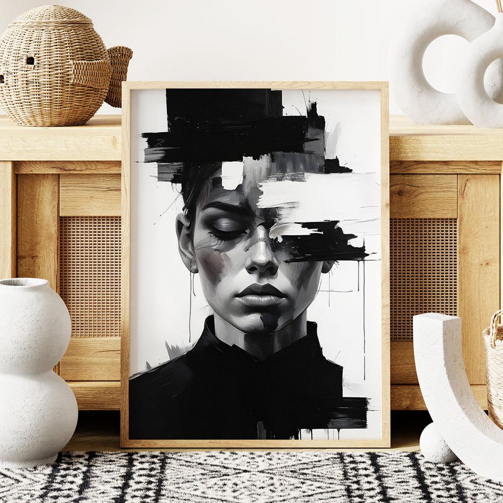 Plakat abstrakcyjny portret