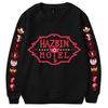 Весенне-осенняя толстовка с круглым вырезом Hazbin Hotel, толстовка с принтом аниме, большой размер для мужчин, пуловер унисекс