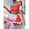 Комплект нижнего белья из 4 предметов в европейском и американском стиле Sexy Temptation Maid