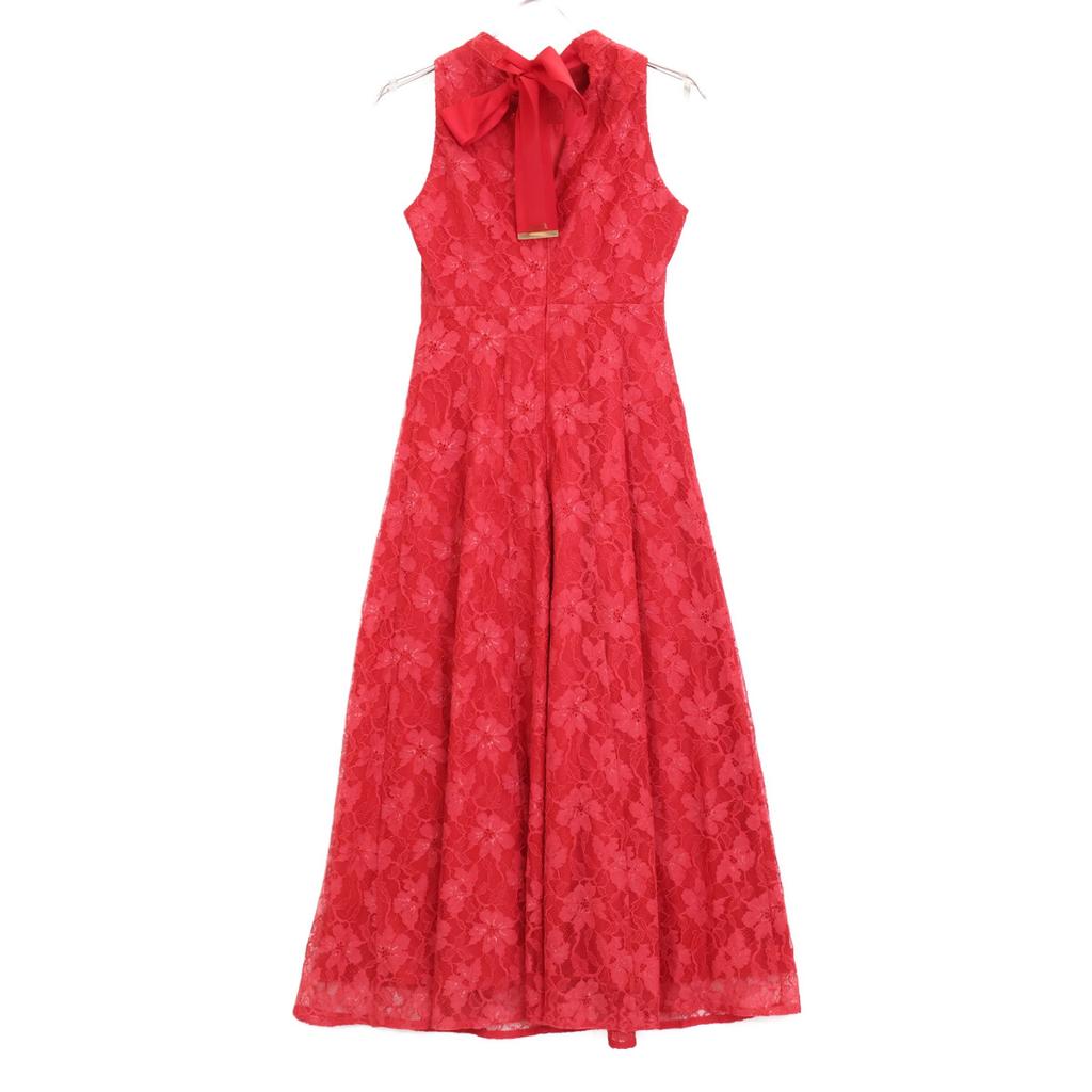 Snidel [Excellent Condition] SWFO234058 Back Ribbon Lace Sleeveless Long Dress/ Dress 0 RedUsed