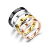 Trendy Titanium Steel Polished Band for Women: European & American Style Simple Couple Ring