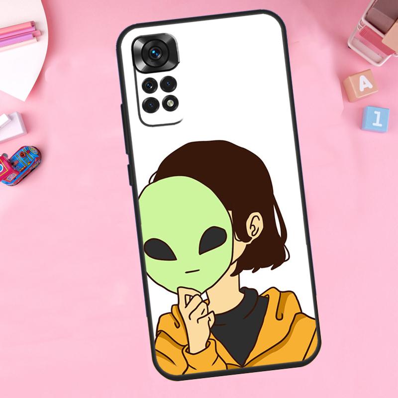 Инопланетное Кавайное Искусство Для Чехла На Телефон Xiaomi Redmi Note 14 13 10 11 12 15 Pro Plus Для Redmi 15C 13C 12C 10C 14C 15