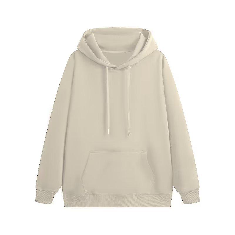 Свитшот с принтом логотипа в однотонном цвете: Популярная осенне-зимняя толстовка с круглым вырезом и бархатной толстовкой