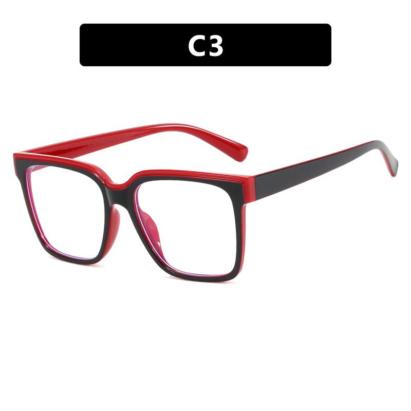 Women's Glasses Anti-Blue Light Simple Fashion Personality Retro TR90 Plain Glasses Commuter Student Travel Glasses