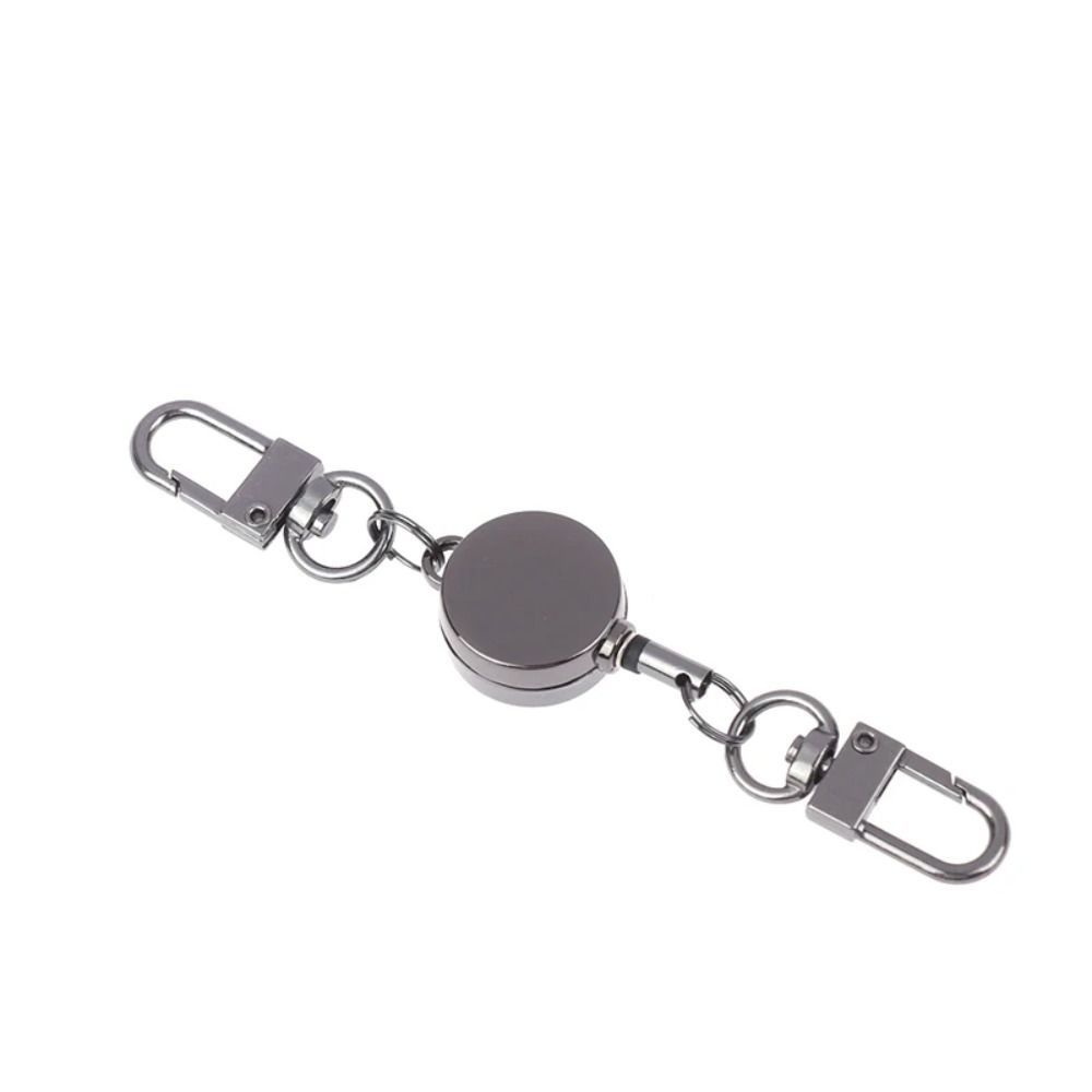 Easy-to-pull Buckle Elastic Keychain Anti-theft Sporty Retractable Key Ring  Yoyo Ski Pass ID Card