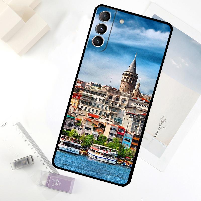 Турция Стамбул Пейзаж Здание Чехол для телефона Для Samsung Galaxy S25 FE S20 FE S21 S22 S23 S24 S25 S26 Ultra S10 S25 Plus Чехол