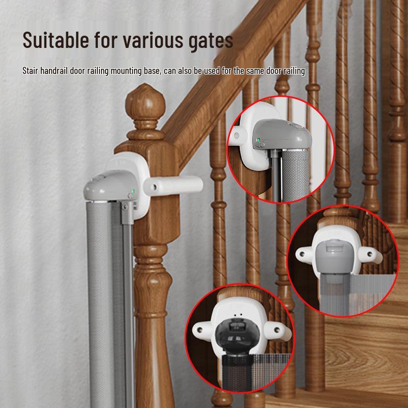 Custom Gate Accessories: Stair Handrail Base for Retractable and Iron Gates