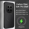 Carbon Fiber Magnetic Case For Honor Magic 7 Magic7 Pro Magic6 Lite Hard Matte Back Camera Protector Shockproof TPU Shell