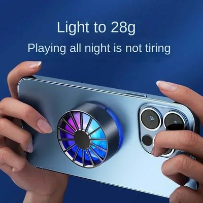 Радиатор для телефона RGB-подсветка Воздушное охлаждение Легкий Магнитный Низкий уровень шума Охлаждающий вентилятор для телефона Планшета PUGB Genshin Игра Быстрое охлаждение