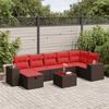 VidaXL Garden Lounge Set 8 Pcs with Brown Cushions Wicker 3325720
