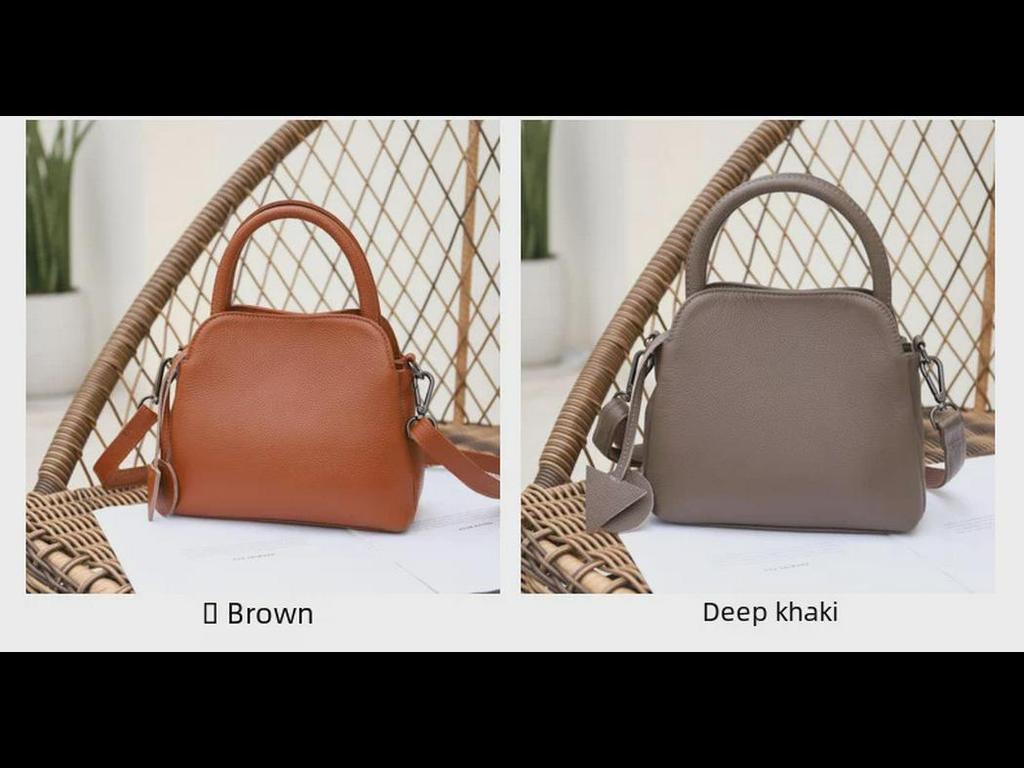 Genuine Leather Women's Top-Handle Shoulder Bag - Elegant European & American Style 2025