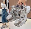 Мода 2024 года, женские роскошные кроссовки на толстой подошве, модная повседневная обувь, кроссовки, женские сетчатые дышащие кроссовки на толстой подошве для тенниса, вулканизированные туфли
