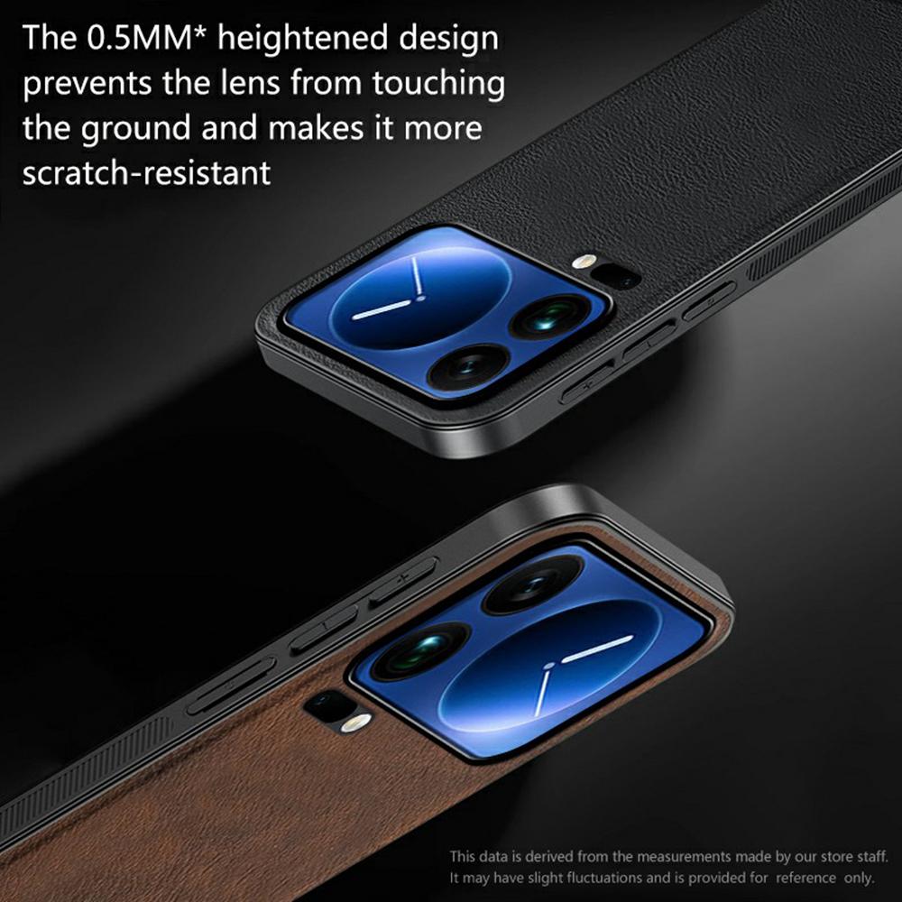 For Xiaomi 17 Pro Max Case PU + TPU + PC Phone Back Cover with Metal Lens Frame