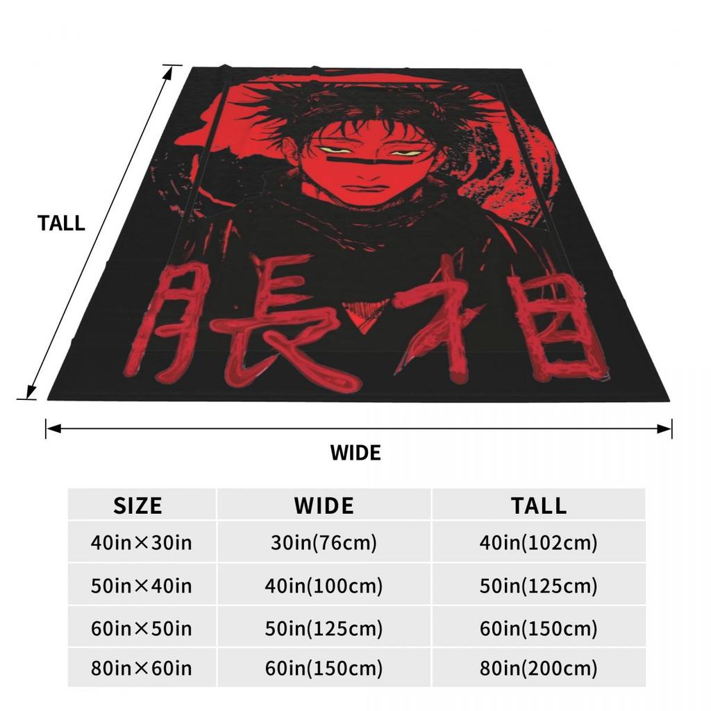 Cozy Choso JJk Manga Jujutsu Kaisen Blanket Merch Bedding Decorative Red Blood Blanket Throw Ultra-Soft Flannel for Office