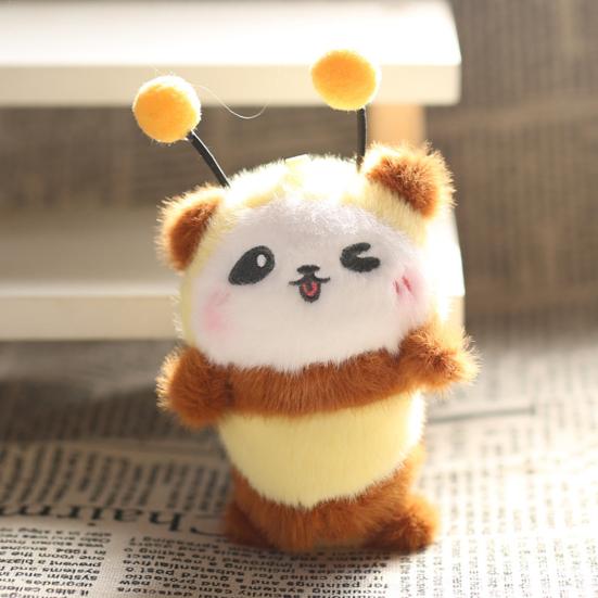 Мультяшная кукла в форме пчелы для девочек и мальчиков, плюшевая кукла, брелок, рюкзак, автомобильный кулон, мягкая игрушка, брелок, сумка, аксессуары