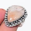 Rose Quartz Gemstone 925 Sterling Silver Jewelry Ring Size 9