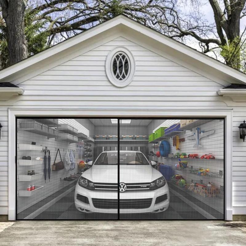 Улучшенная магнитная сетчатая штора для двери 2026 года с застежкой, самозакрывающаяся, для свободного прохода, временная сетка для двери патио - Защищает от насекомых, пропускает свежий воздух