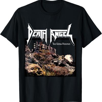 Футболка Death Angel The Ultra Violence, Черная, Маленький размер, Унисекс для взрослых, Короткий рукав, Футболка