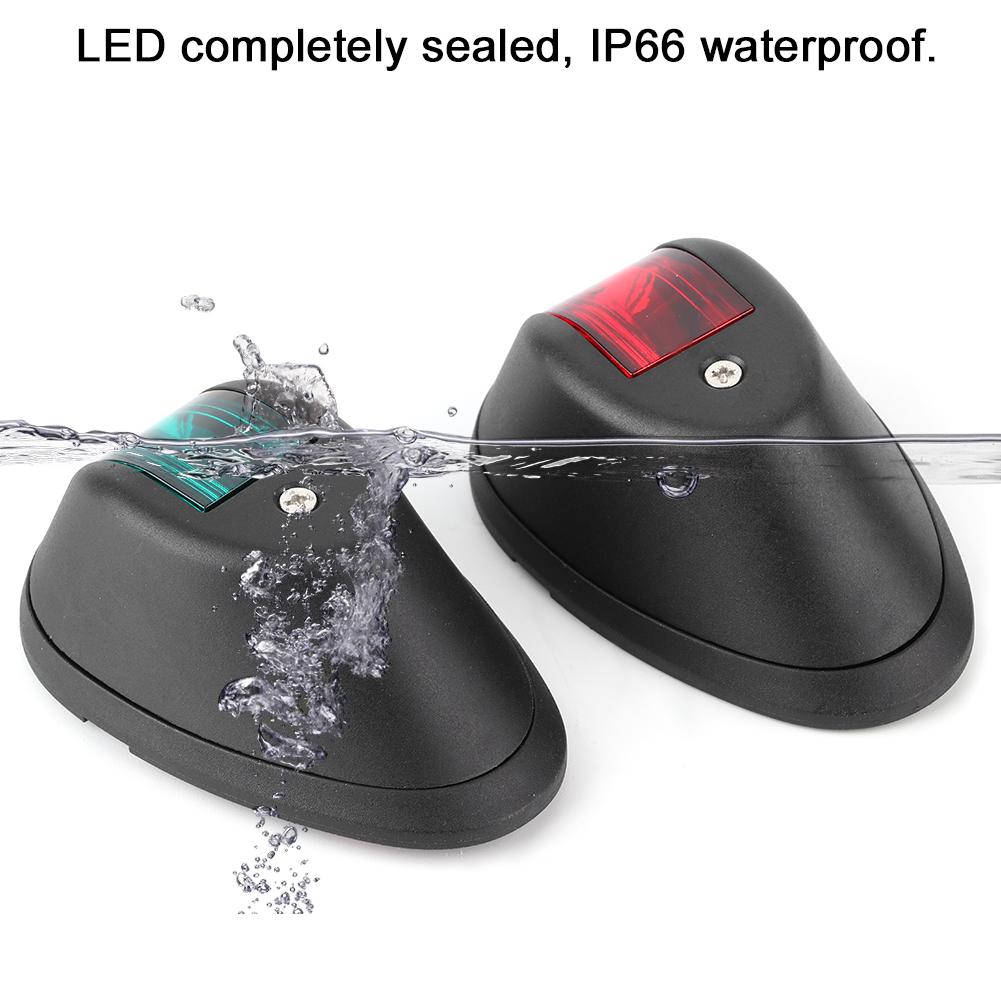 DC12V24V 3W светодиодный навигационный фонарь сигнальная лампа IP66 водонепроницаемый для морской лодки яхты черный