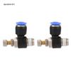 2 шт. Регулятор скорости потока воздуха для трубки, Пневматический фитинг для трубы, Регулирующий клапан SL6 01
