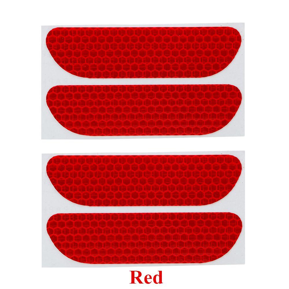 4pcs Rear Open Sign Universal Car Door Stickers Safety Reflective Tape Warning Mark