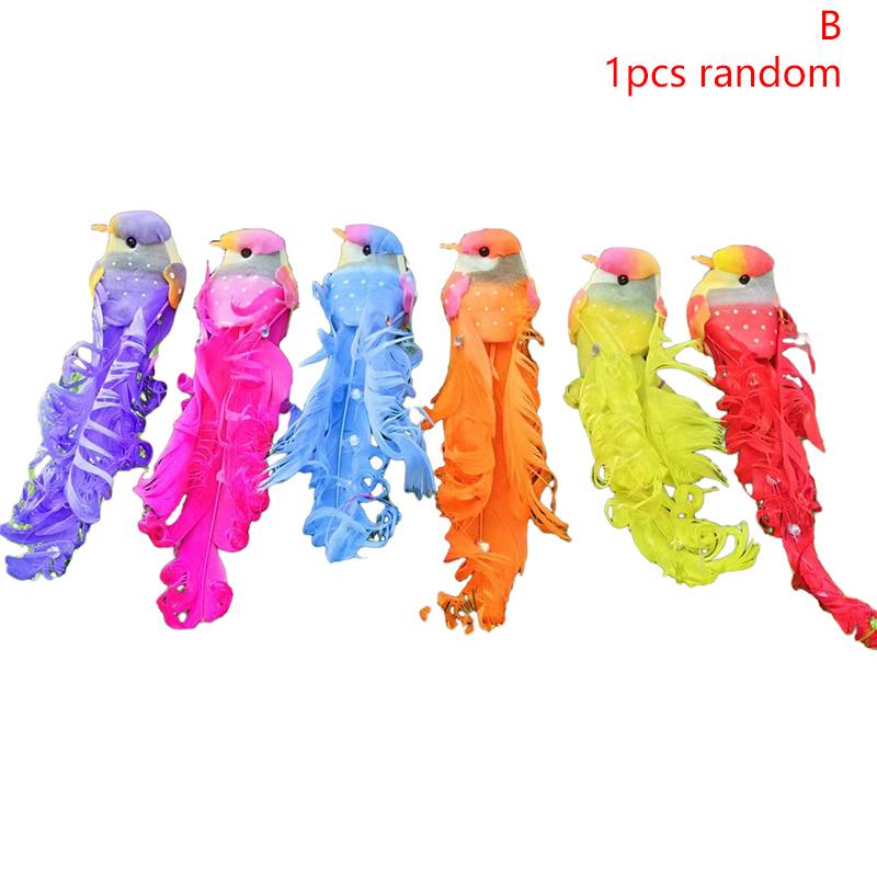 Случайные искусственные птицы, имитация животных из пенопласта, модели птиц из перьев, сделай сам, свадебные украшения для дома и сада