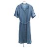Short Sleeve Shirt Dress 36 Blue Women Used