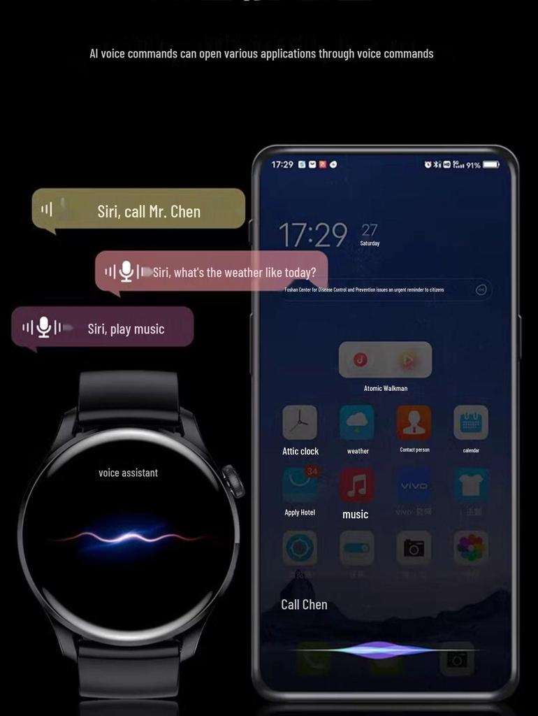 Умные часы Watch5 Sport: Многофункциональный OLED HD экран с Bluetooth