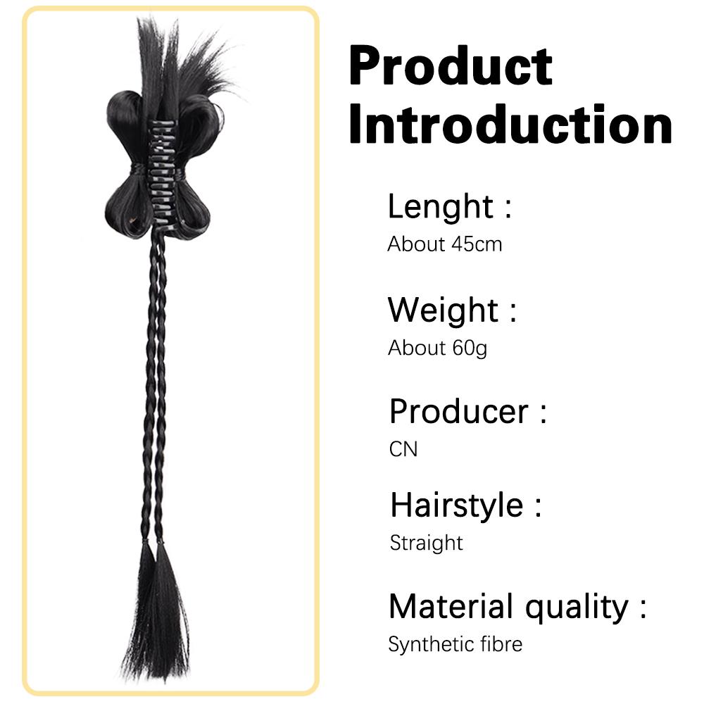LISI HAIR 1 шт. синтетический длинный прямой конский хвостик-наращивание бабочка коготь в двух маленьких плетеных хвостиках аксессуары для волос для женщин