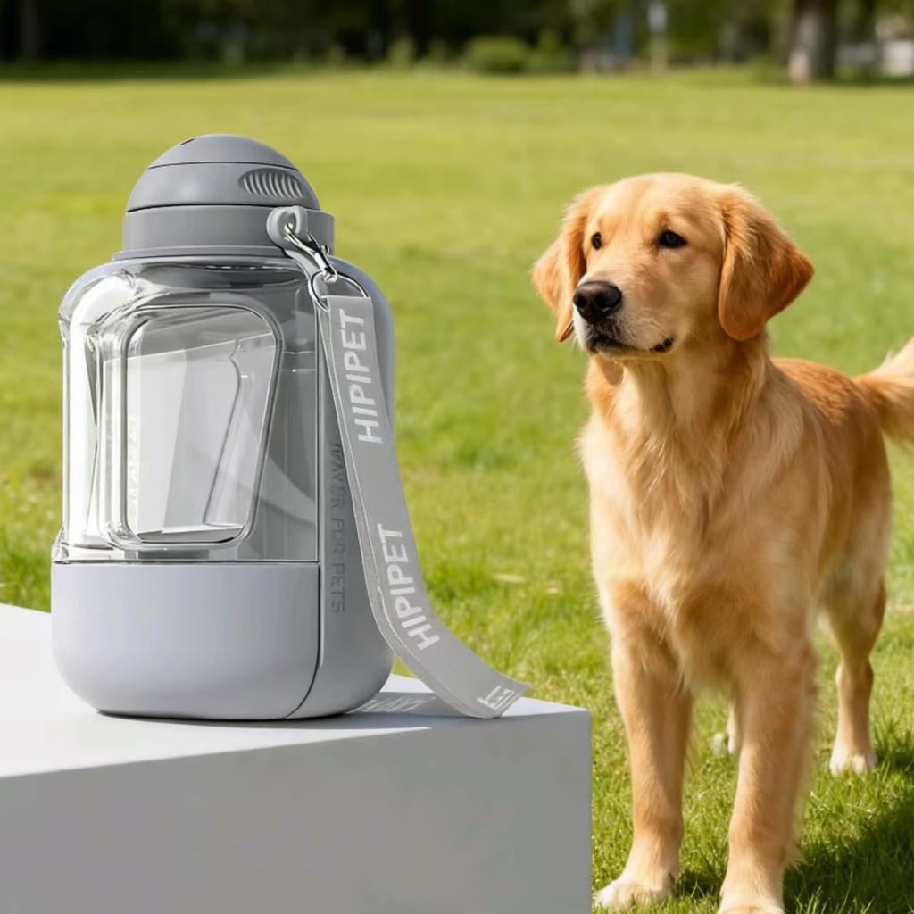Hipipet Portable Dog Water Bottle With Food Container 34oz Water 10oz Food Leakproof Bpa Free Pet Water Dispenser For Outdoor Walking Hiking Travel