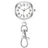 Nurse Watch Pocket Watch Key Ring Upside Down Clock Luminous Night Light Battery Operated Analog Dial Easy To See and Large Cute Fashionable Unisex