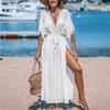 Летний Новый Стиль Женская Длинная Юбка Хлопок С Лапшой Кисточки Длинное Платье Блузка Бикини Пляжная Юбка
