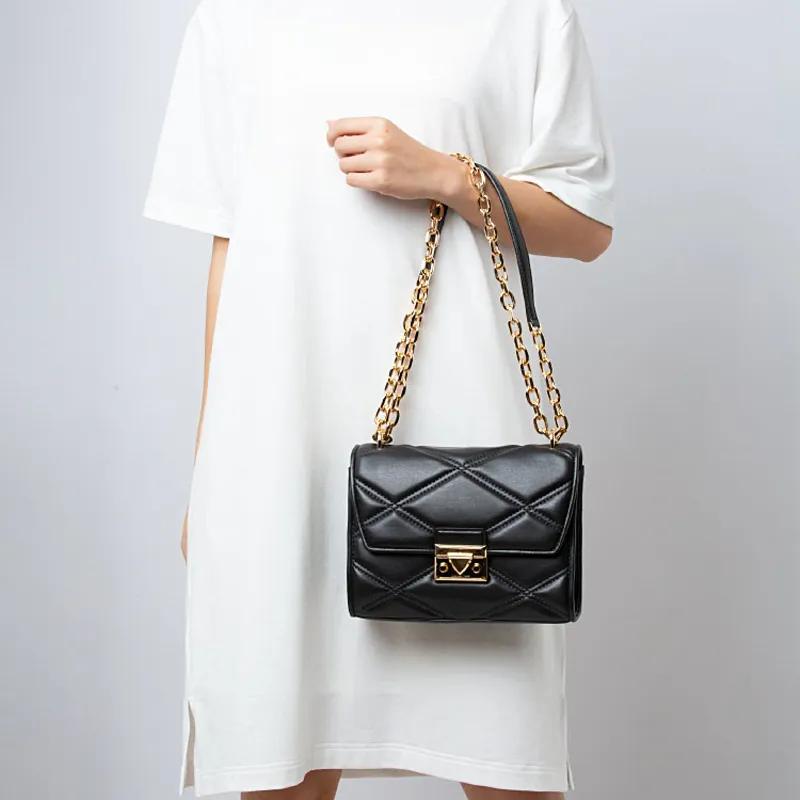 MICHAEL KORS Serena Leather Envelope Bag , Crossbody Bag , Shoulder Bag Regular Women's Black (Unisex) Shoulder Bags 35S2GNRL2U 001