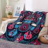 1pc Guitar Skull Lightweight Flannel Blanket, Comfortable and Warm Blanket, for Office and Camping Sofa Bed, Livingroom134