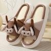 Non-slip Universal Indoor Home Cotton Linen Sandals Cute Cartoon Cow Linen Slippers Man Four Seasons