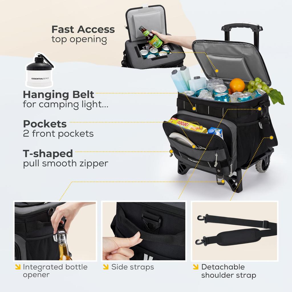 TOURIT 28 л Складной холодильник с легким изолированным холодильником Идеально подходит для улицы и многого другого Колеса, Коробка, Мероприятия, Путешествия, Рыбалка, Шопинг,