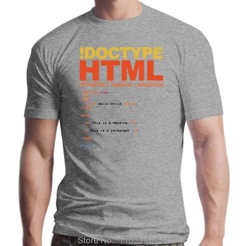 100 Cotton Letter Computer Code Tees Gift Summer Guys Streetwear New WEB HTML T Shirt Unisex Programmer Geek Funny Clothes