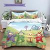 Teletubbies Pattern Bedding Quilt Set  Home Decoration  Gift (1 * duvet cover + 2 * pillowcase  without core)