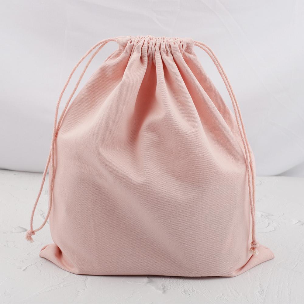 Cotton Canvas Inner Bags Drawstring Pouch Pink Gray Black Beige Color Gift Packaging Bag Storage Bag for For Handbag Accessories