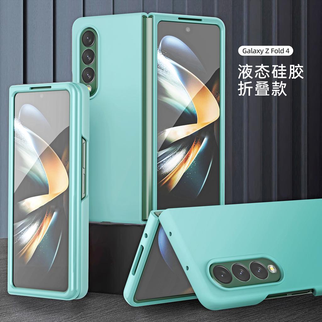 Применимо к чехлу для мобильного телефона Samsung ZFold7, жидкий силикон, Galaxy Zfold3, складной экран, всесторонний, противоударный, защитный чехол