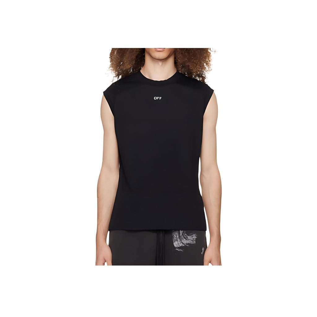 Off-White Ss24 Однотонный круглый вырез жилет без рукавов обычный крой мужские топы черный OMAC027C99JER0011001