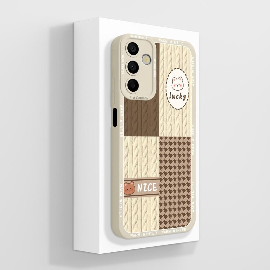 Чехол для телефона Samsung Galaxy A15 A 15 4G 5G. Роскошный модный дизайн. Матовый черный квадрат. Высококачественный мягкий жидкий силиконовый чехол для бампера Samsung.