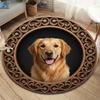 Круглый ковер Woodenpuppy, Ковер для гостиной, спальни, дивана, игровой комнаты, Нескользящий коврик для пола