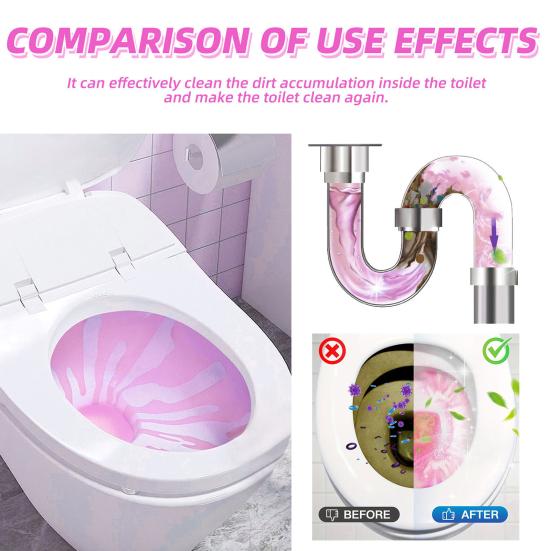 Yousheng 12Pcs Toilet Cleaning Effervescent Tablets Fast Acting Quick Dissolving Long-lasting Urine Stain Remover Toilet Tank Cleaning Tablets
